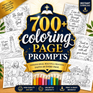 700+ coloring page prompts