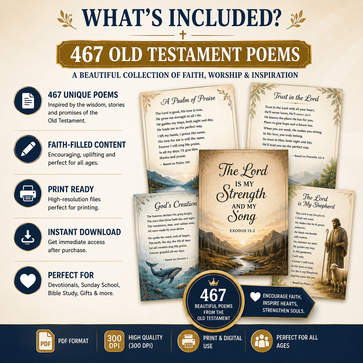 467 Old Testament Poems What's Included Image
